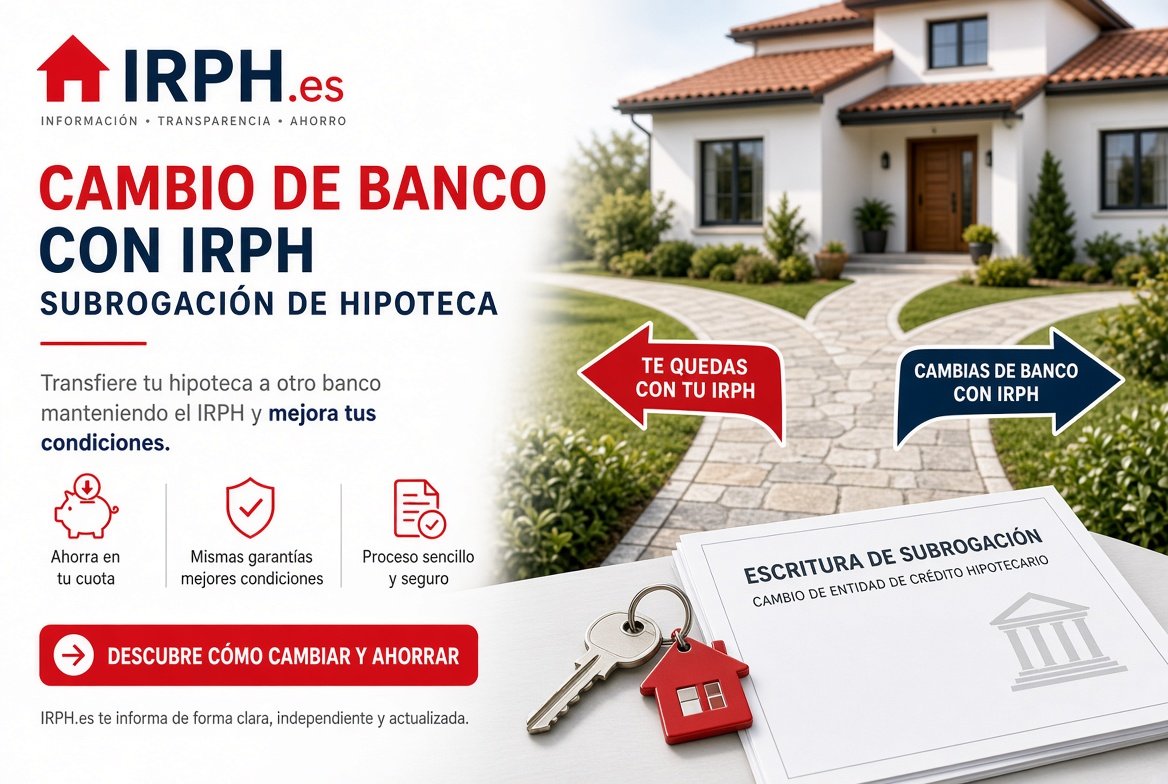 Hipoteca IRPH y cambio de banco (subrogación): cuándo compensa y qué números mirar